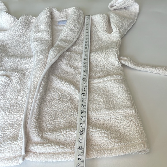 Abercrombie & Fitch Sleepwear Faux Sherpa Robe Cream Pockets Lined Soft Size M/L - Picture 10 of 10